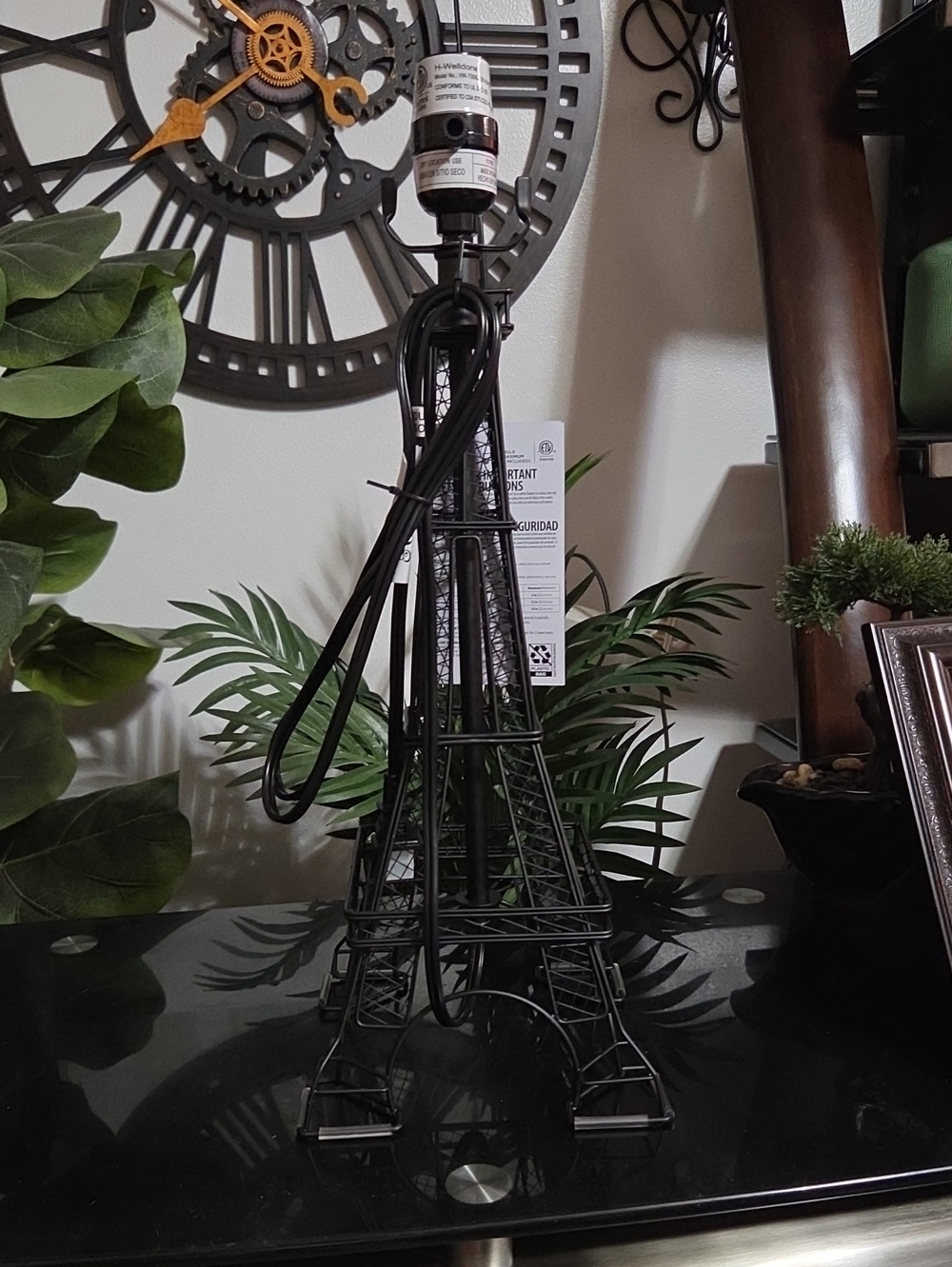 Black Eiffel Tower Table Lamp - Unknown Brand